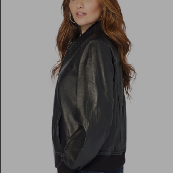 Leather Bomber Jacket - Picture 3 of 7